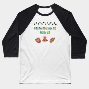 Prehistoric Mum - funny dinosaur shaped letters gift for mum Baseball T-Shirt